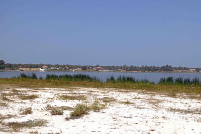 Driving on the shore of Lake Retba in Senegal.JPG