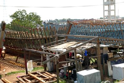 Boats under construction in Sekondi Fishing Harbor, Ghana.JPG