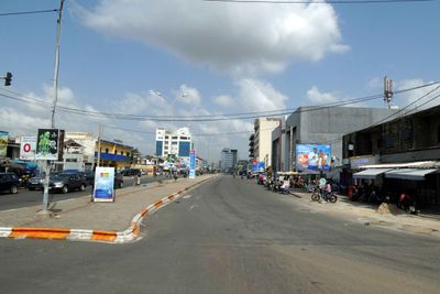 Loma, Togo city center is modern by West African standards.JPG