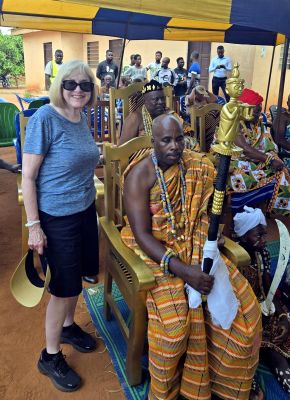 Susan with the 'reporter' for the King of Akepe.jpg