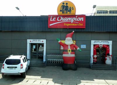 Santa's made an appearance in November in Lome, Togo.JPG