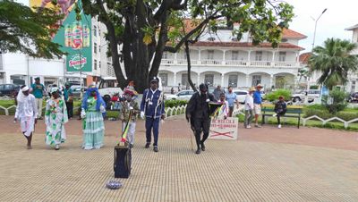 Tchiloli is story which has been reinacted for over 500 years in Sao Tome & Principe.JPG