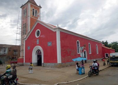 Church of the Conception in Sao Tome is also called Igreja vermelha (Red Church).JPG