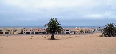Seaside resort between Walvis Bay and Swakopmund, Namibia.JPG