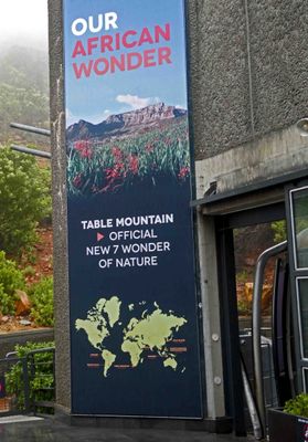 Taking the Cable Car to the top of Table Mountain in Cape Town.JPG
