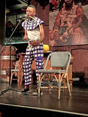Demonstration of tradtional South African instruments at Gold Restaurant.jpg