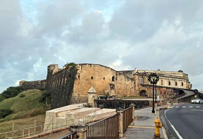 Walking up to Castillo San Cristobal in San Juan