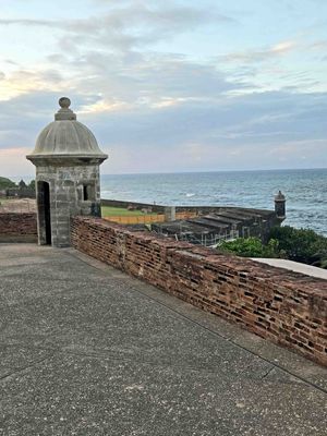 View of Atlantic Ocean from Castillo san Cristobal in San Juan