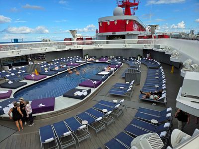 Main Pool on Virgin Voyages Resilient Lady