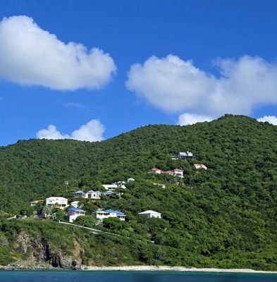 Hillside houses in the British Virgin Islands