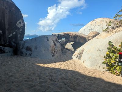 Exiting The Caves in Greater Baths National Park on Virgin Gorda