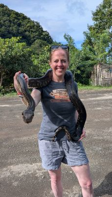 Barbara the Snake Handler in St. Lucia