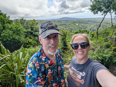 Overlooking th St. Lucia Rainforest from the Tet Paul Nature Trail