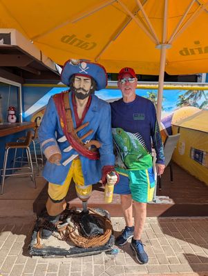 Bill found a pirate on the Philipsburg, St. Maarten Boardwalk