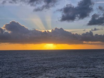 Sun setting on the Atlantic Ocean