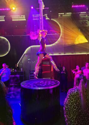 Acrobats from the 'Persephone' show on Resilient Lady