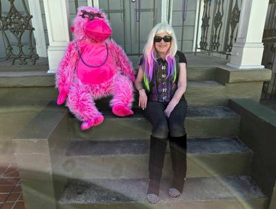 Susan stoop-sitting on Saturday PM.jpg