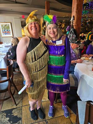 Elaine & Susan at the KOE Lundi Gras Luncheon.jpg