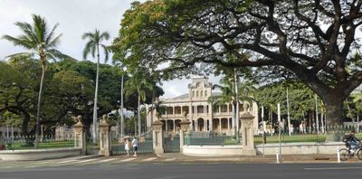 'Iolani Palace in Honolulu (1849) was the royal residence of the rulers of the Kingdom of Hawaii
