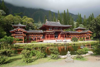 Byodo-In Temple is a  smaller-scale replica of the nearly 1,000-year-old Byodo-In Temple in Uji, Japan