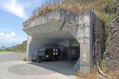 Battery Cooper Bunker from WWII on Kualoa Ranch is now used as a movie museum