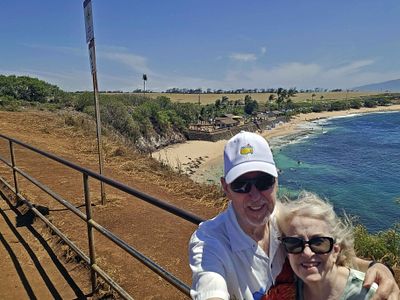 Windy day at Ho'okipa Bay overlook in Maui