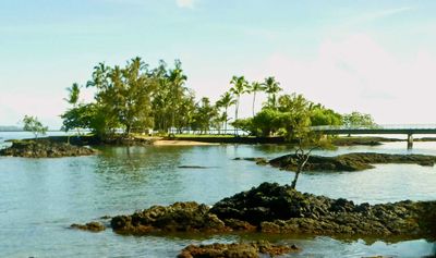 Coconut Island (Moku Ola) is a small island in Hilo Bay, off the coast of the Big Island of Hawaii