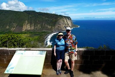 At the Waipiʻo Valley lookout on the northeast coast of the Big Island