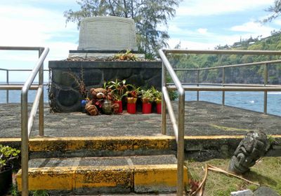 Memorial to 24 students and teachers killed at the   Laupahoehoe School by the April 1, 1946 tsunami