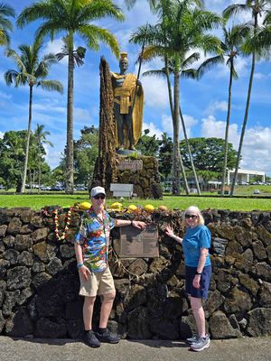 King Kamehameha Statue in Hilo was erected here because Hilo was the first official capitol of the unified Hawaiian Islands