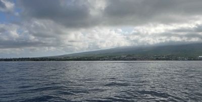 Anchored off Kona on the Big Island of Hawaii