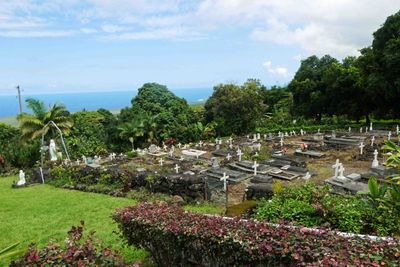 Graveyard in front of St. Benedict Catholic Church, Kona, HI