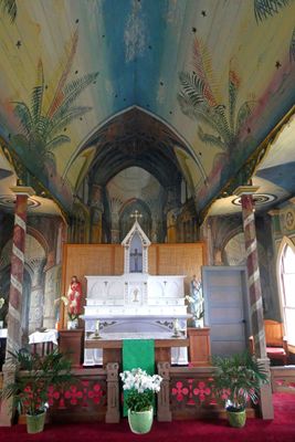 Altar of 'The Painted Church' on the Kona side of the Big Island