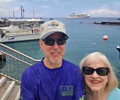 On the dock in Kona, Hawaii
