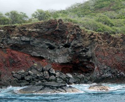 Rock formation on Kona coast associated with 'Pele - goddess of fire'