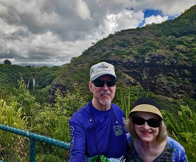 Stop at Opaekaa Falls Overlook in Kauai