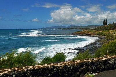 Driving along the coast of Kauai