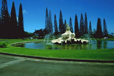 Entrance fountain in Princeville, Kuaui, Hawaii