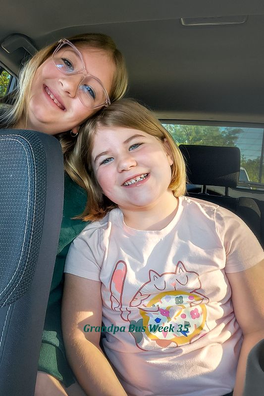 I take her and her sister to school and this is just on of the many photos taken over the year