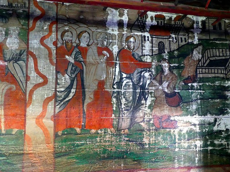 Wall paintings at Saint Parascheva Church, Poienile Izei