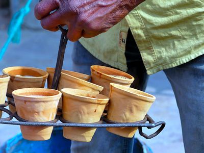 Masala Chai in traditional clay pots