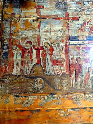 Wall paintings at St Nicholas Church in Budesti Josani