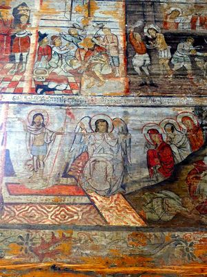 Wall paintings at St Nicholas Church in Budesti Josani