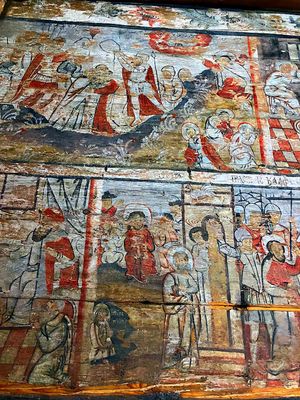 Wall paintings at St Nicholas Church in Budesti Josani