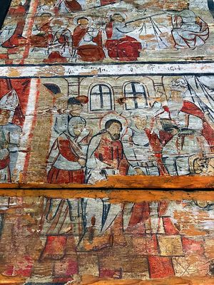 Wall paintings at St Nicholas Church in Budesti Josani