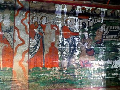 Wall paintings at Saint Parascheva Church, Poienile Izei