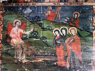 Wall paintings at Saint Parascheva Church, Poienile Izei