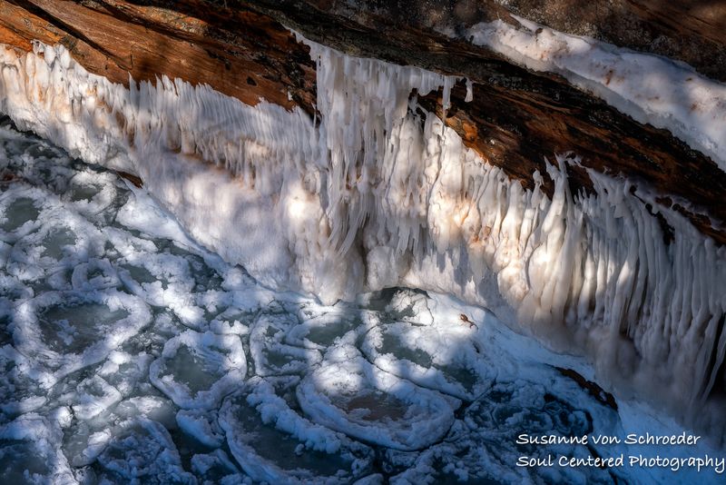 Pancake ice, Lake Superior