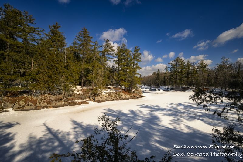Flambeau River, early spring, shadows 1