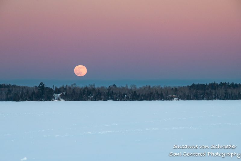 Full moon near Ely, Minnesota